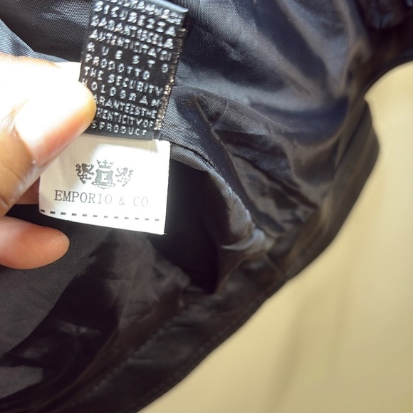 Emporio & Co. Black Faux Leather Moto Jacket – NWT – Size M - Picture 7 of 13